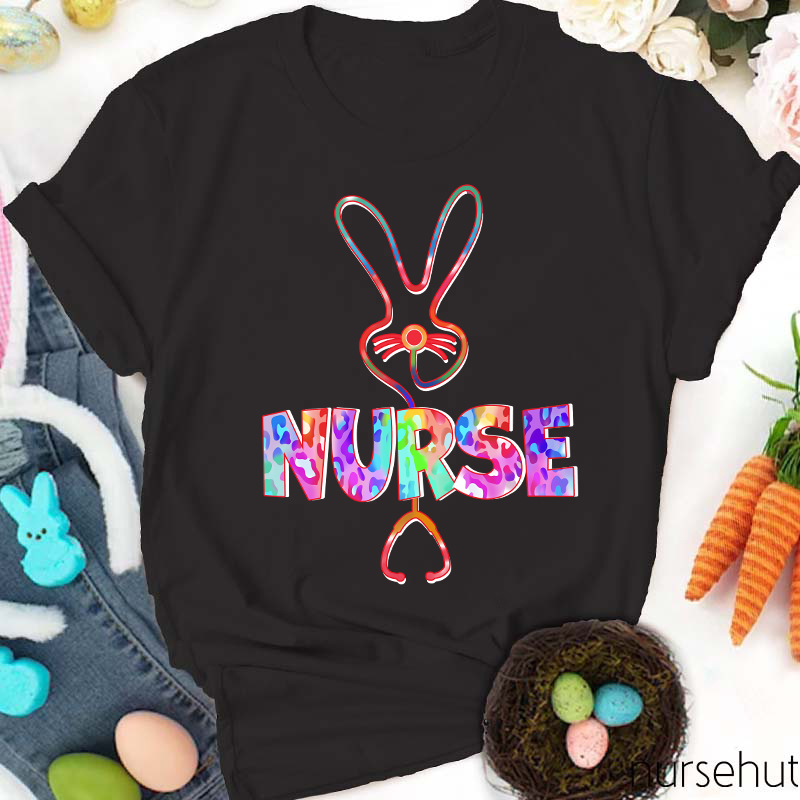 Bunny Nurse Hoppy Vibes Nurse T-Shirt