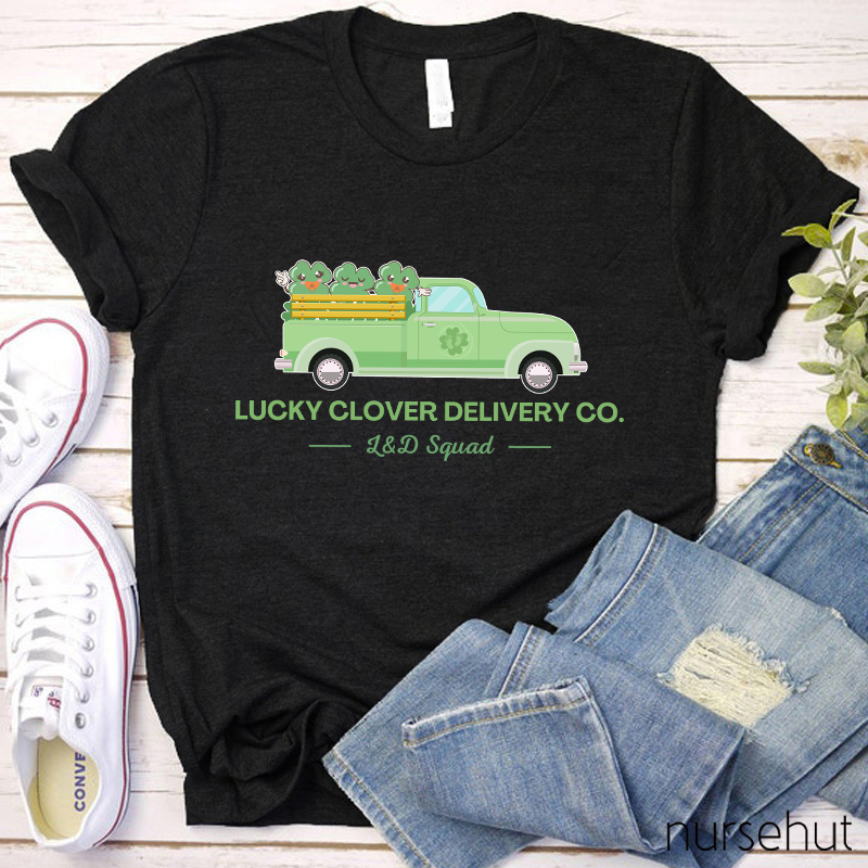 Lucky Clover Delivery Co Nurse T-Shirt