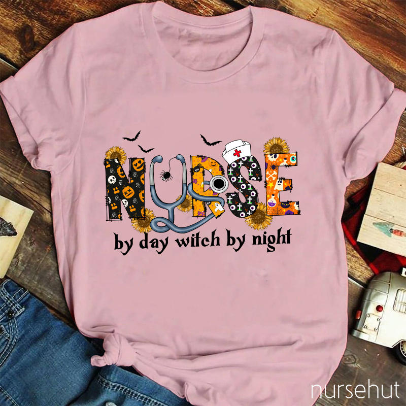 Nurse By Day Witch By Night T-Shirt