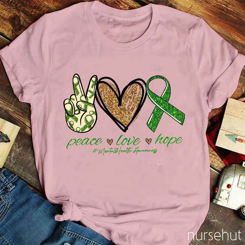 Peace Love And Hope Nurse T-Shirt