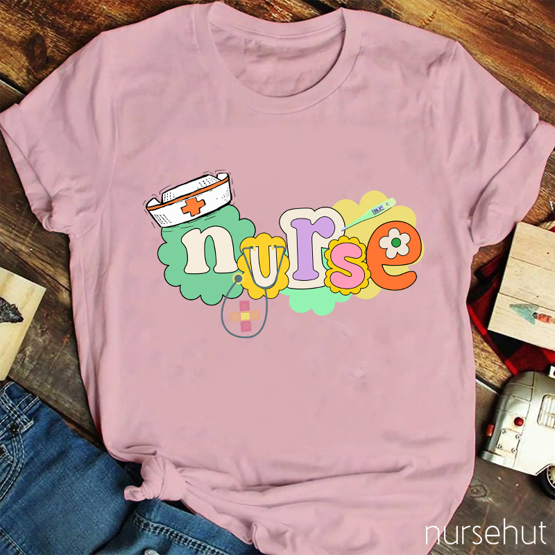 Spring Vibes Cute Nurse T-Shirt