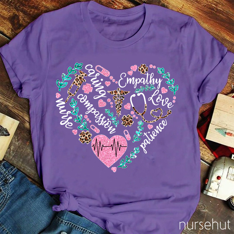 Heart Caring Empathy Love Nurse T-Shirt
