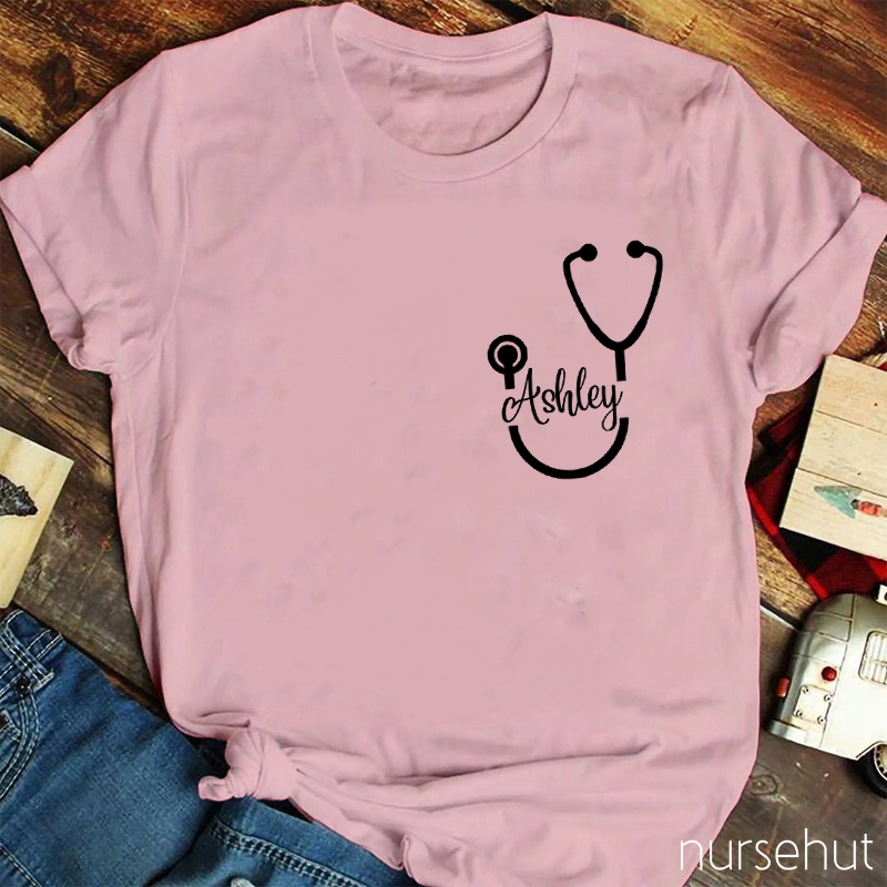 Personalized Name Simple  Nurse T-Shirt