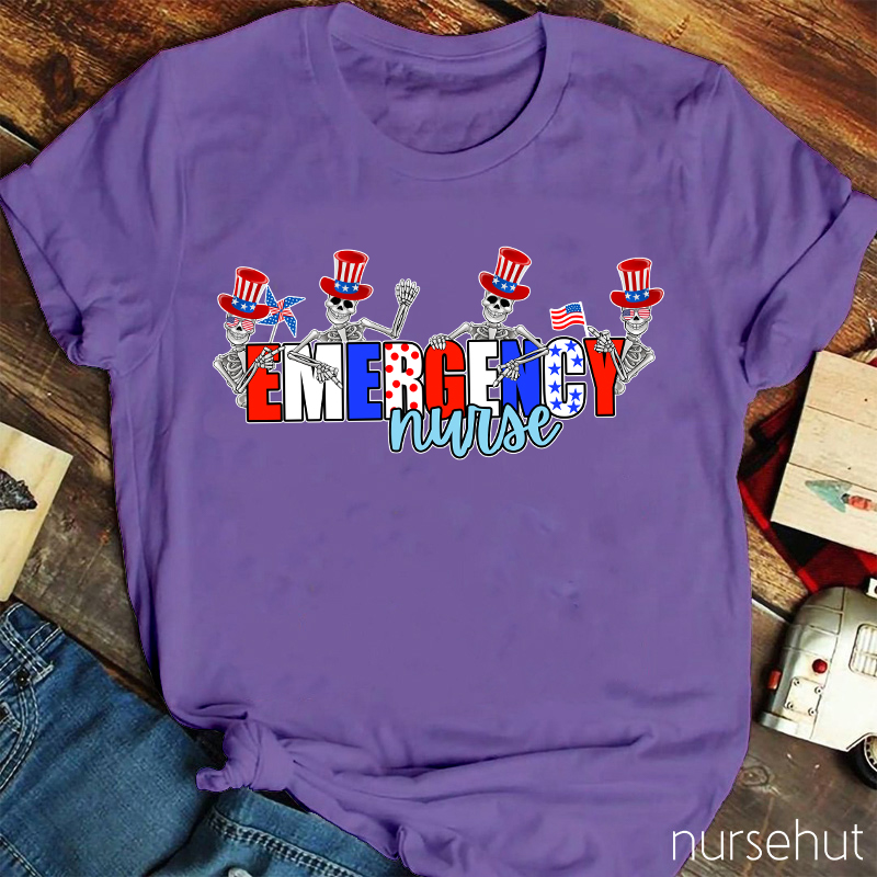 Flat Emergency Nurse T-Shirt