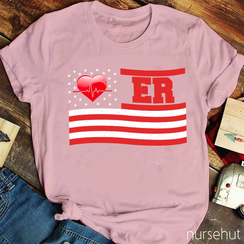 Flag ER Nurse T-Shirt