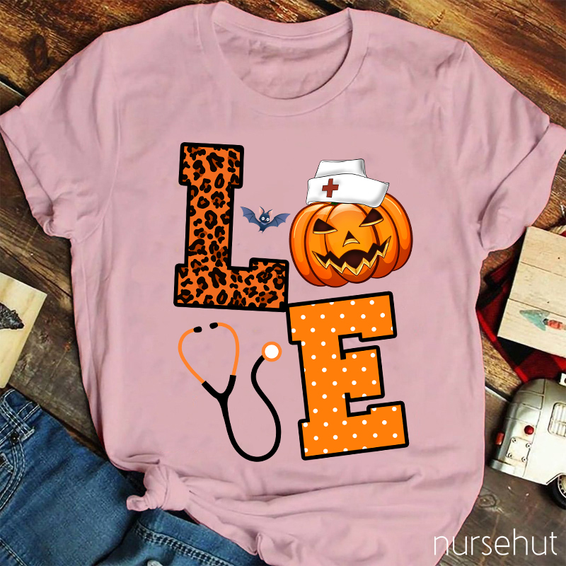 Love Pumpkin Nurse T-Shirt