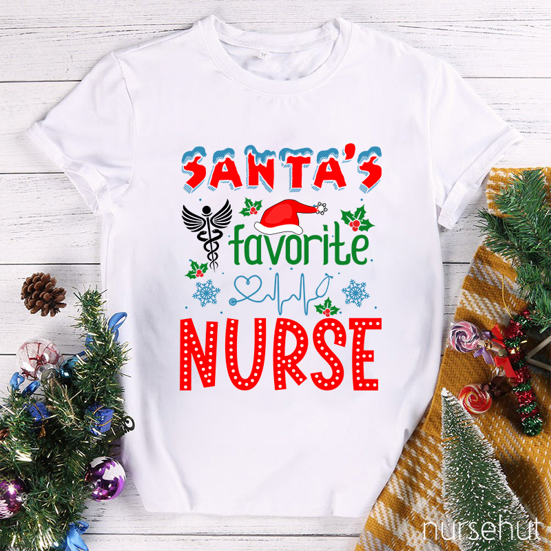 Santa's Favorite Nurse T-Shirt
