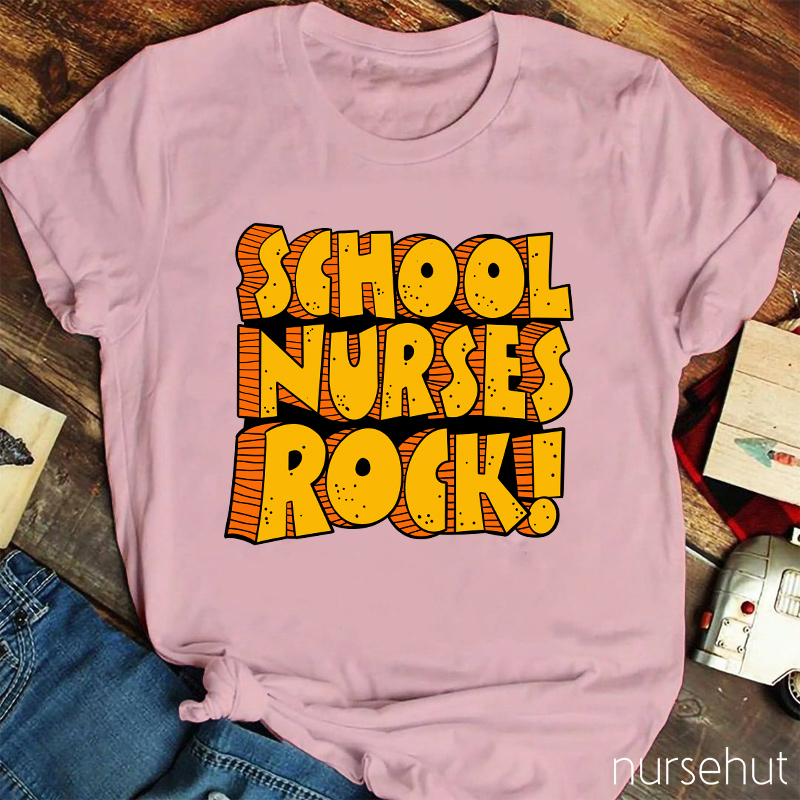 School Nurses Rock Nurse T-Shirt