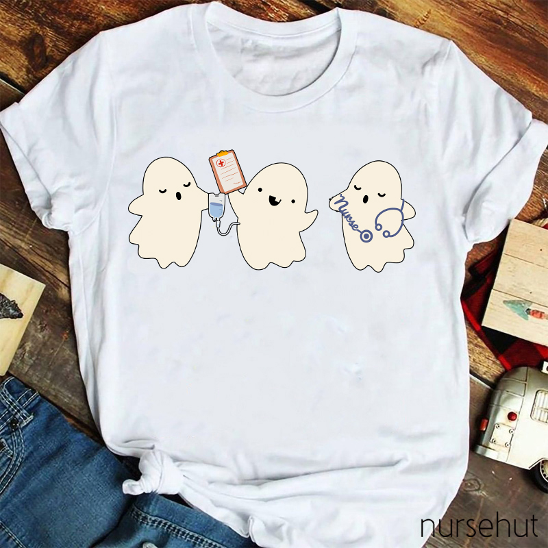 Cute Ghost Nurse T-Shirt