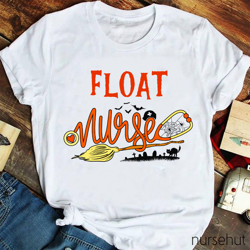 Float Happy Halloween Nurse T-Shirt
