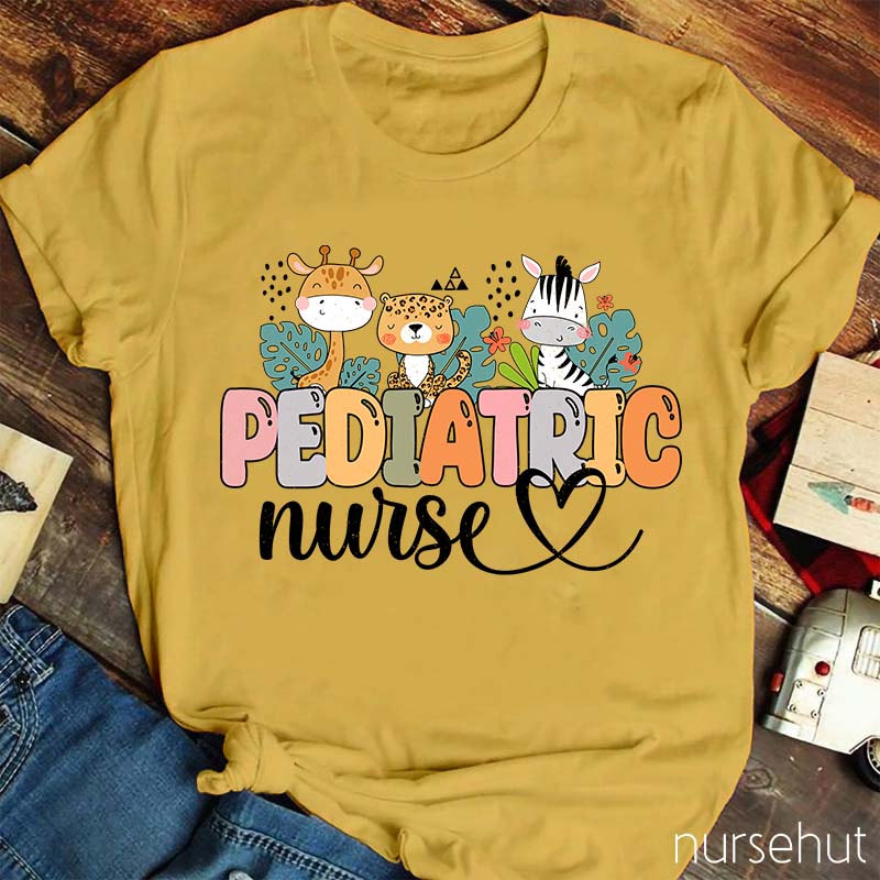 Pediatric Cute Animal Nurse T-Shirt