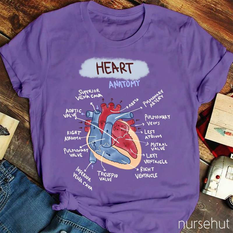 Heart Anatomy Nurse T-Shirt