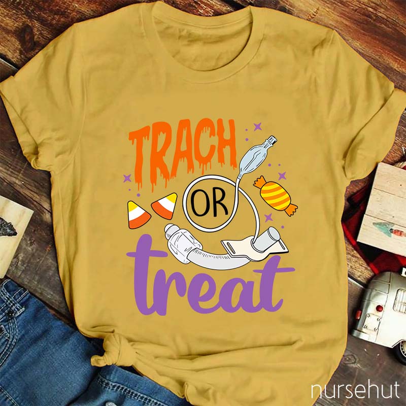 Trach Or Treat Nurse T-Shirt