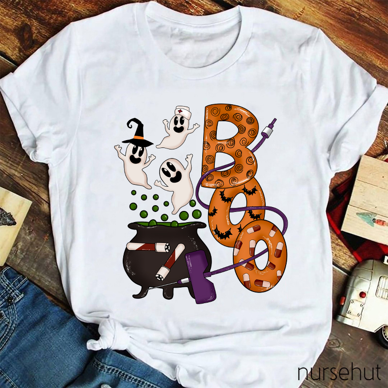 Halloween Boo Nurse T-Shirt