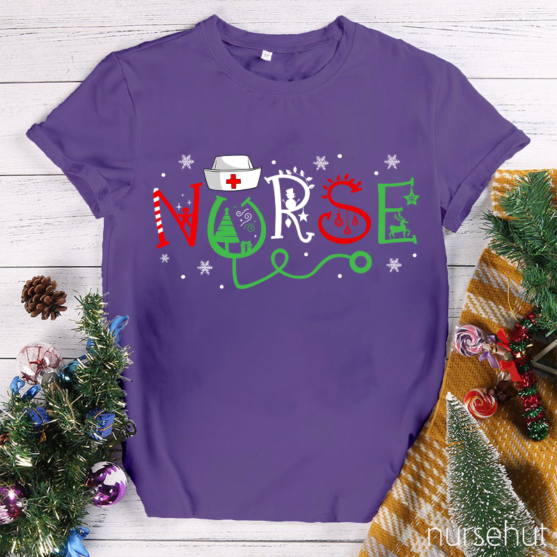 HO HO HO Merry Christmas Nurse T-Shirt