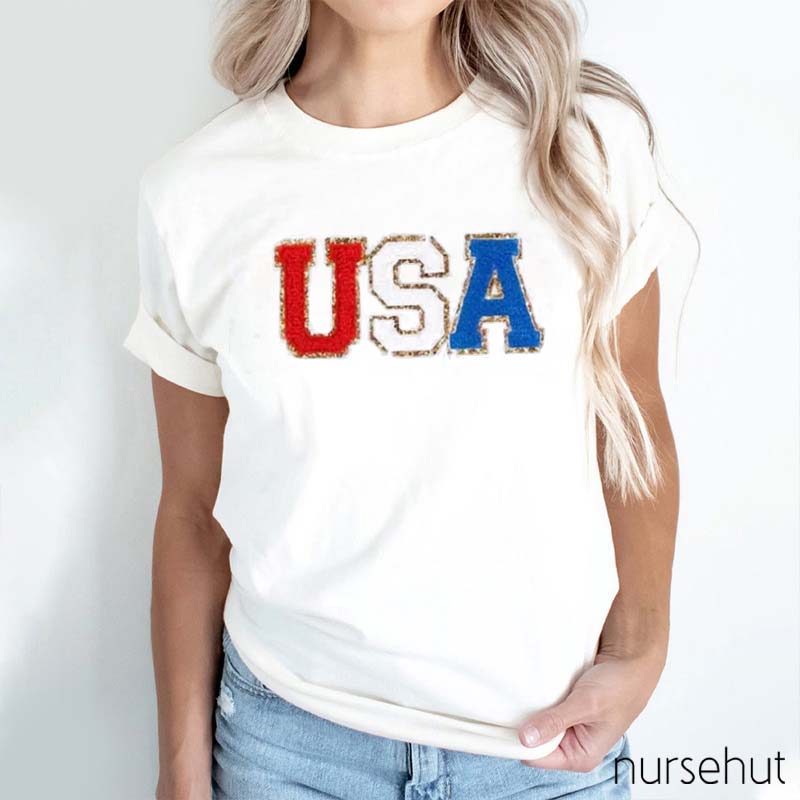Glitter USA Nurse T-Shirt