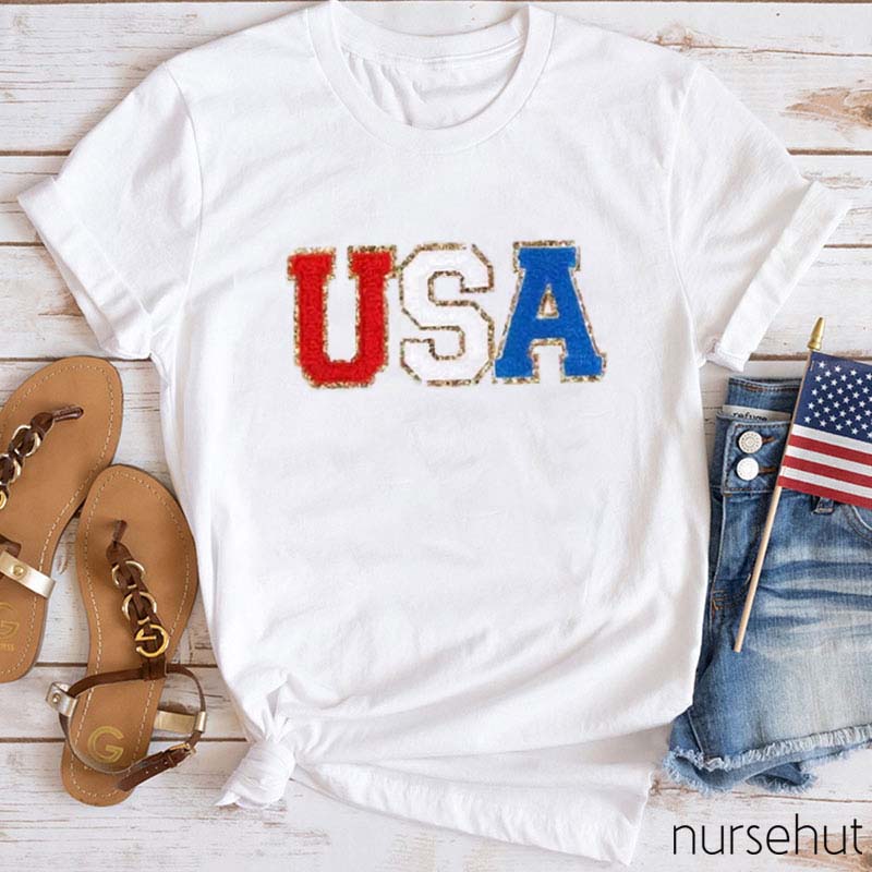 Glitter USA Nurse T-Shirt