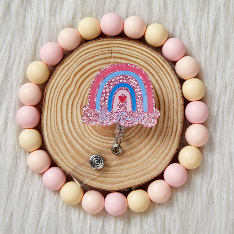 Glitter powder Nurse Badge Reel