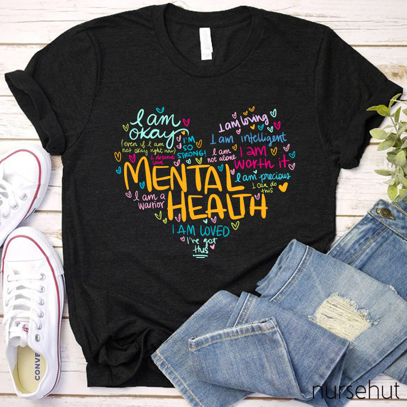 I Am A Warrior Mental Health Teacher T-Shirt