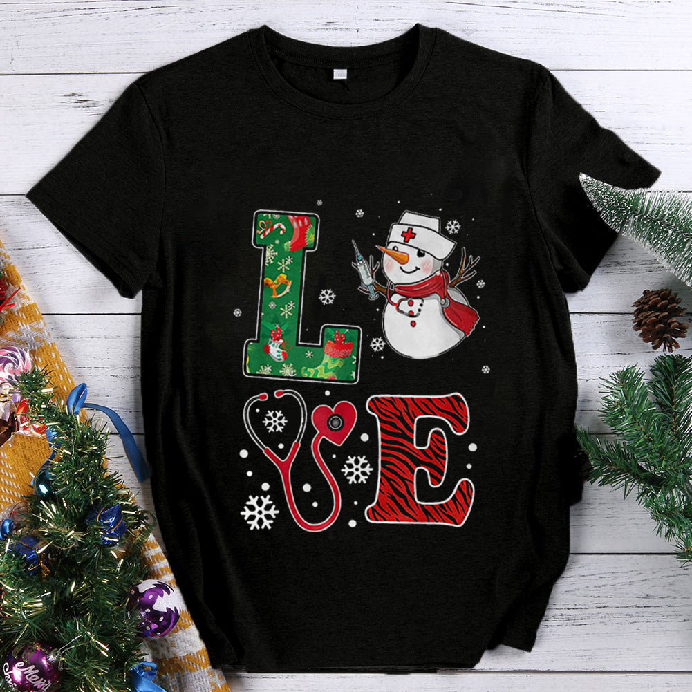 I Love Christmas Nurse T-Shirt