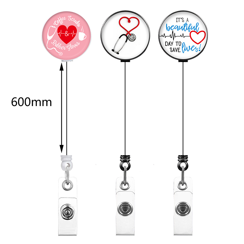 Heart Love Nurse Badge Reel