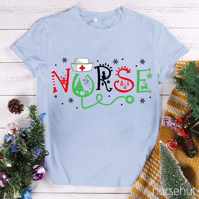 HO HO HO Merry Christmas Nurse T-Shirt