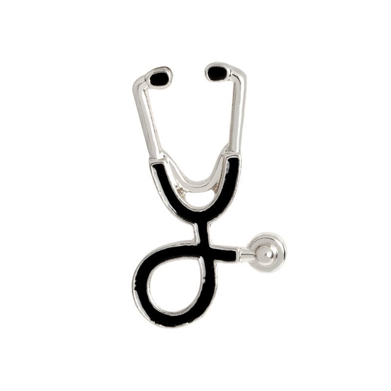Silvery Stethoscope Pin Set