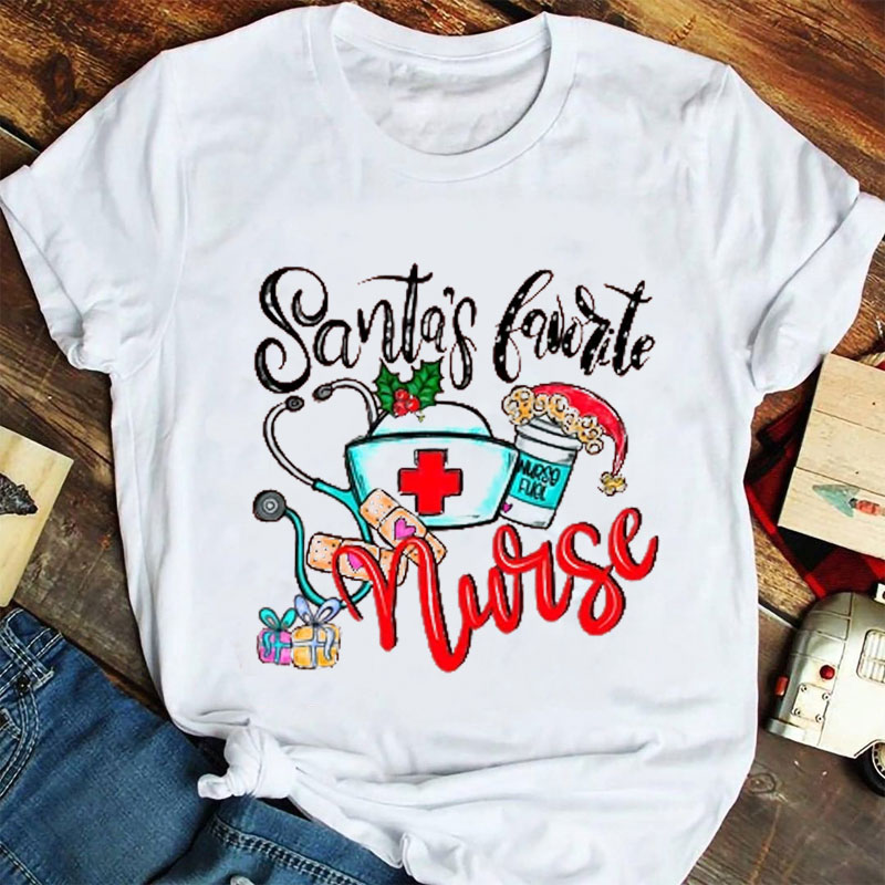 I Am Santa's Favorite Nurse T-Shirt