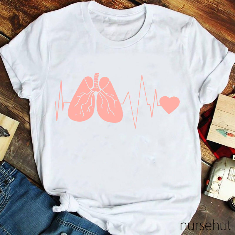Lung And Heart Beat Nurse T-Shirt