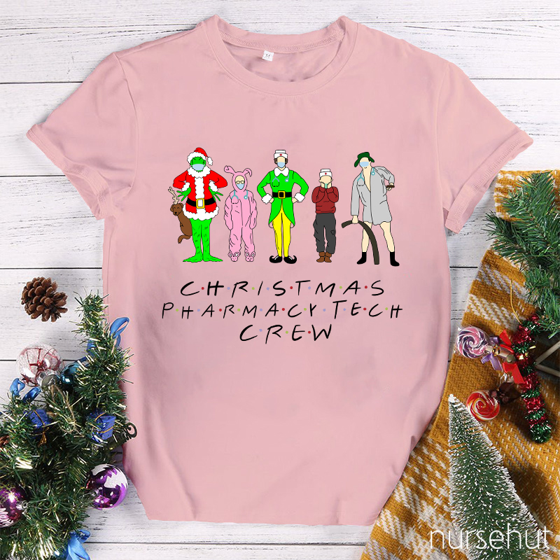 Christmas Pharmacy Tech Crew Nurse T-Shirt