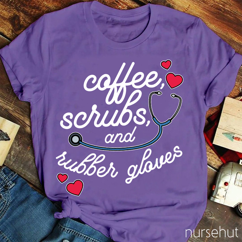 Coffee Scrube Nurse Life Nurse T-Shirt