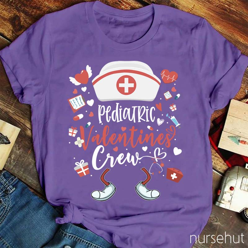 Personalized Department Pediatric Valentines Crew Nurse T-Shirt