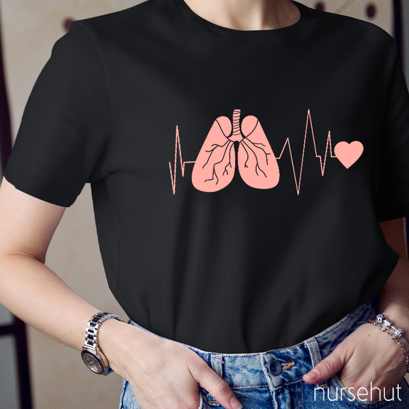 Lung And Heart Beat Nurse T-Shirt
