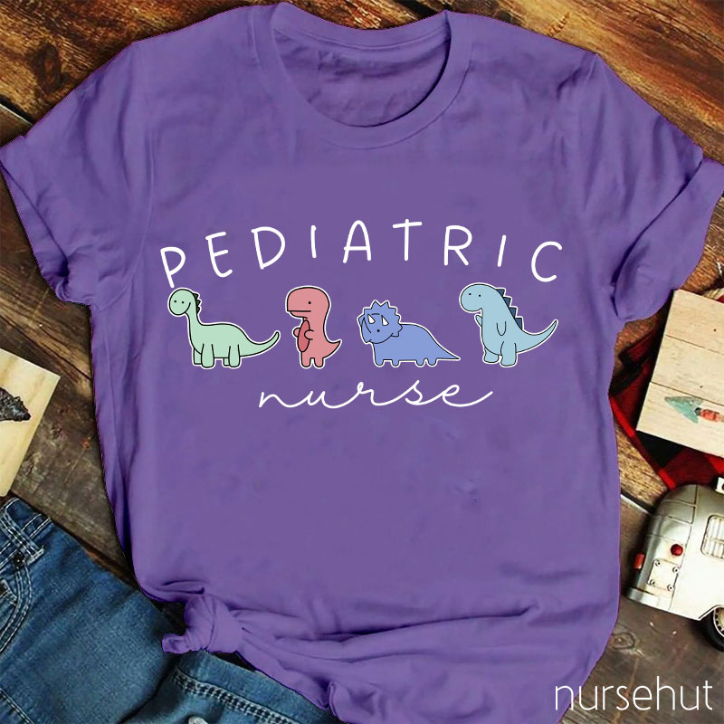 Pediatric Dinosaurs Nurse T-Shirt
