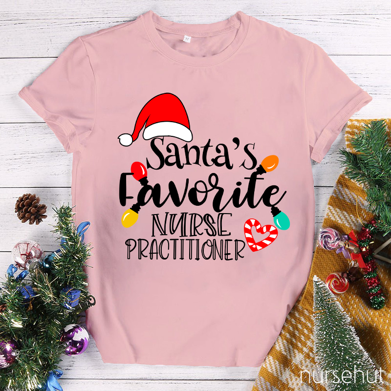 Santa's Favorite Nurse Practitioner Nurse T-Shirt