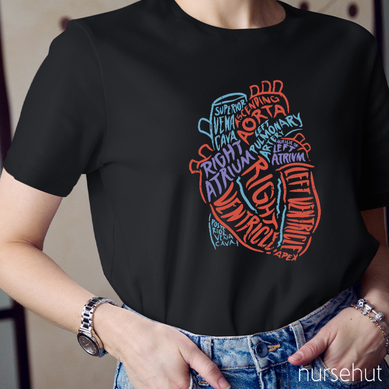Heart Anatomy Biology Aorta Heartbeat Nurse T-Shirt
