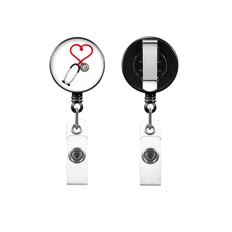 Heart Love Nurse Badge Reel