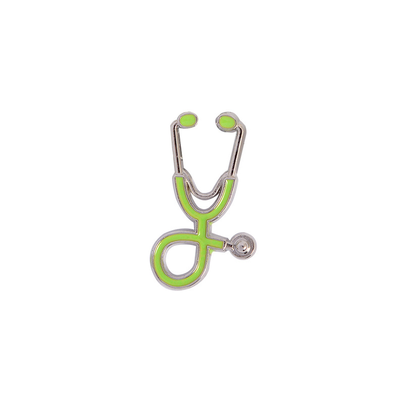 Silvery Stethoscope Pin Set