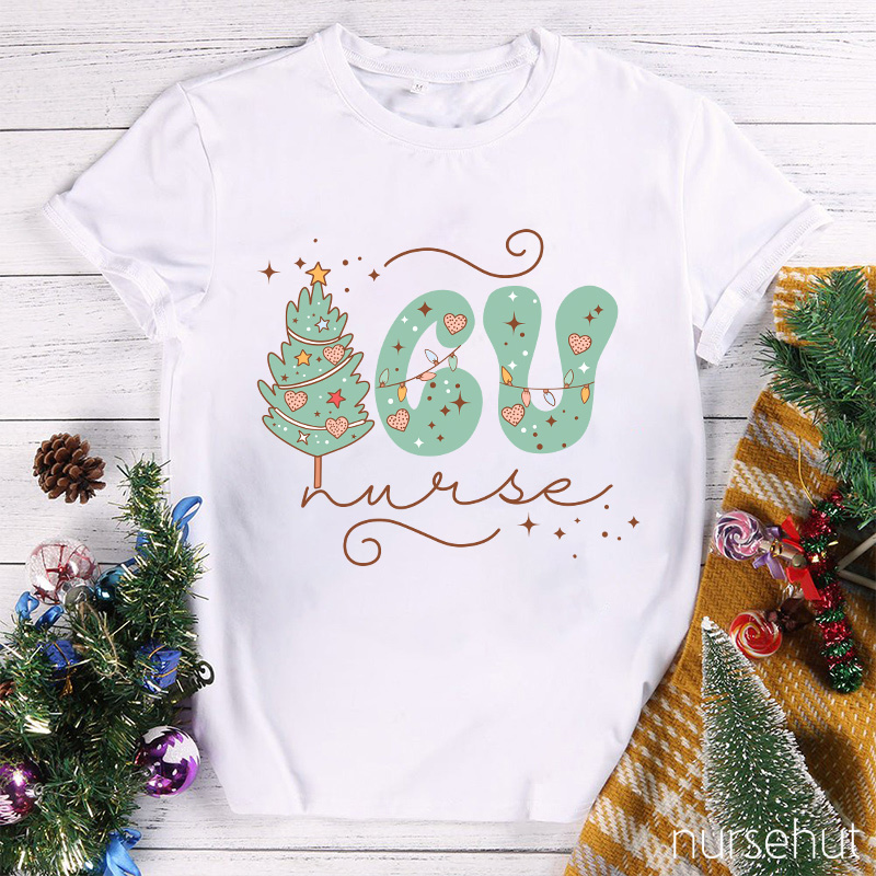 Icu Work Department Pattern Nurse T-Shirt