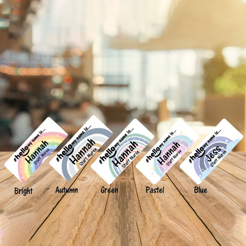 Personalised Hello My Name Is Rainbows Name Badge