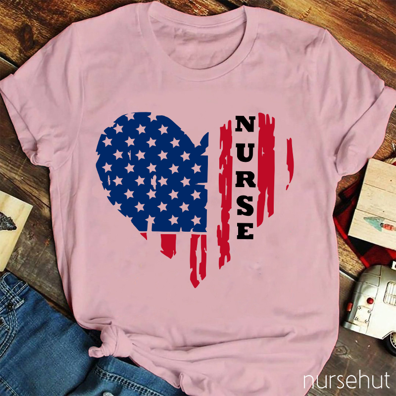 Stars and Stripes Nurse T-Shirt