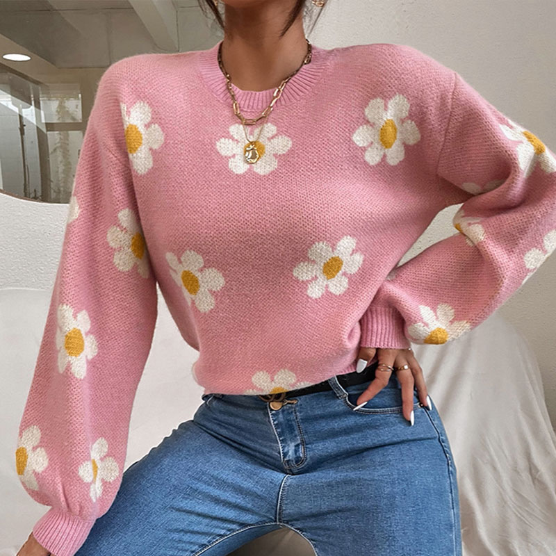 Lovely Winter Daisy Teacher Sweater