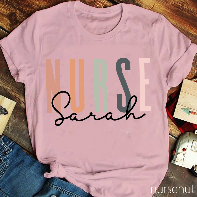 Personalized Simple Nurse T-Shirt