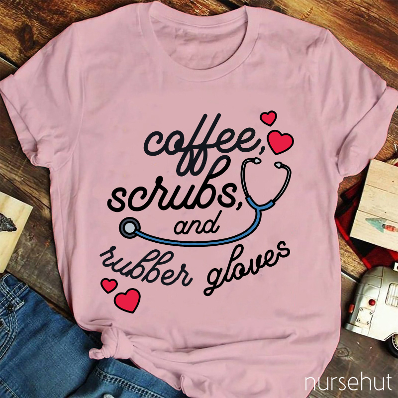 Coffee Scrube Nurse Life Nurse T-Shirt
