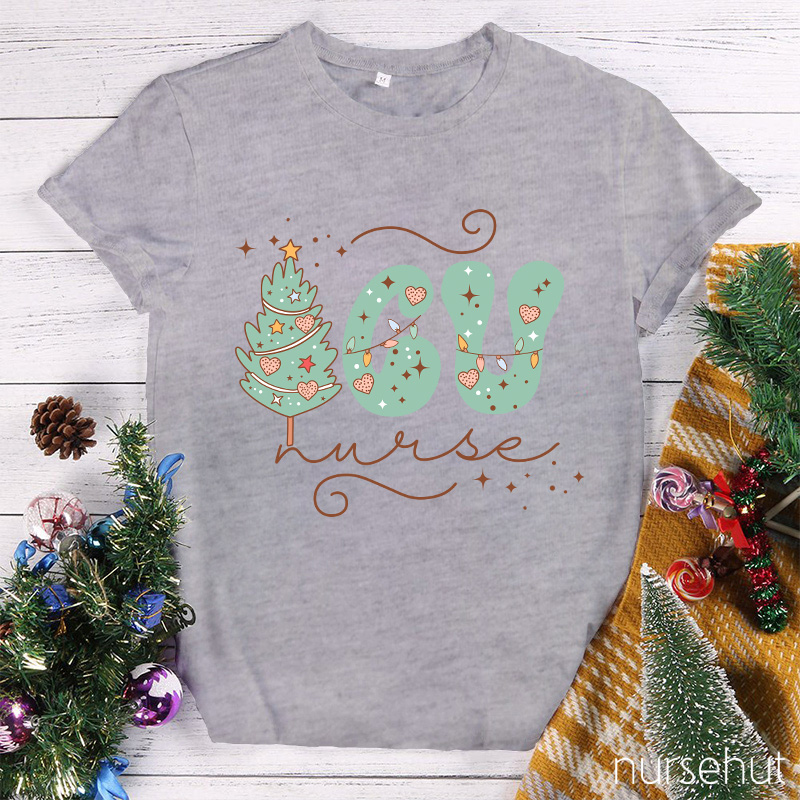 Icu Work Department Pattern Nurse T-Shirt