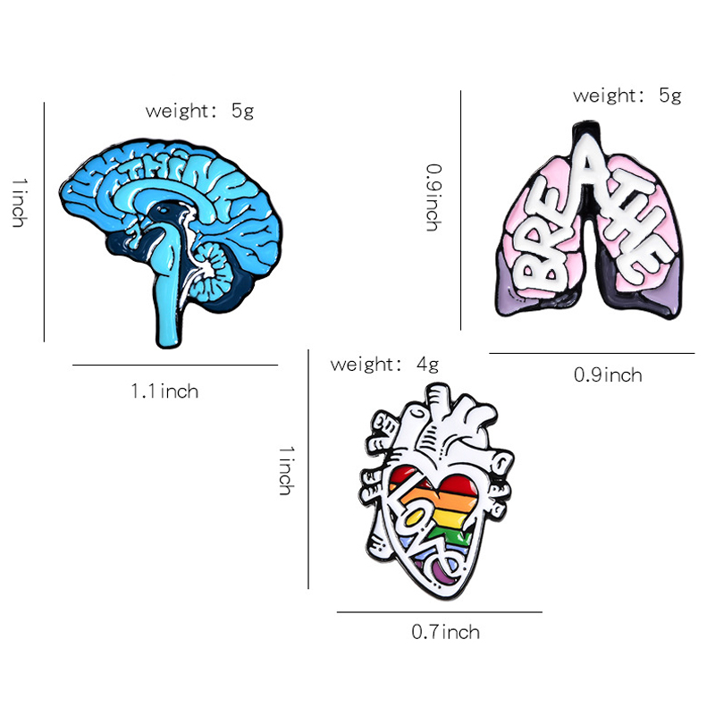 Human Organs Nurse Series Pin Set