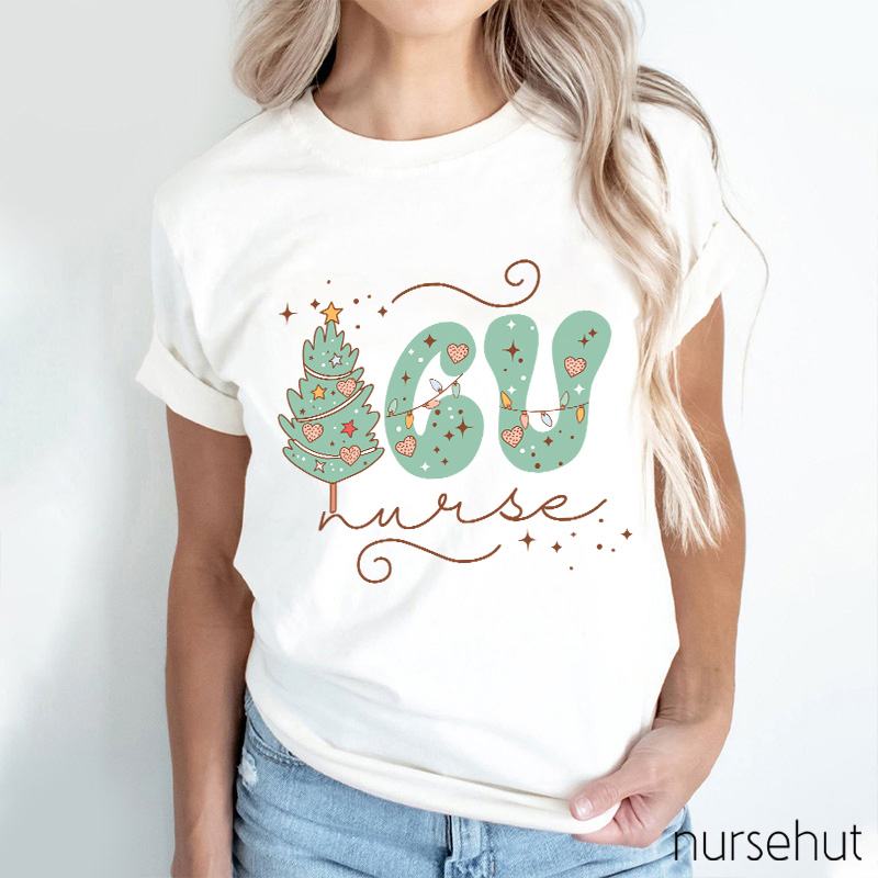 Icu Work Department Pattern Nurse T-Shirt