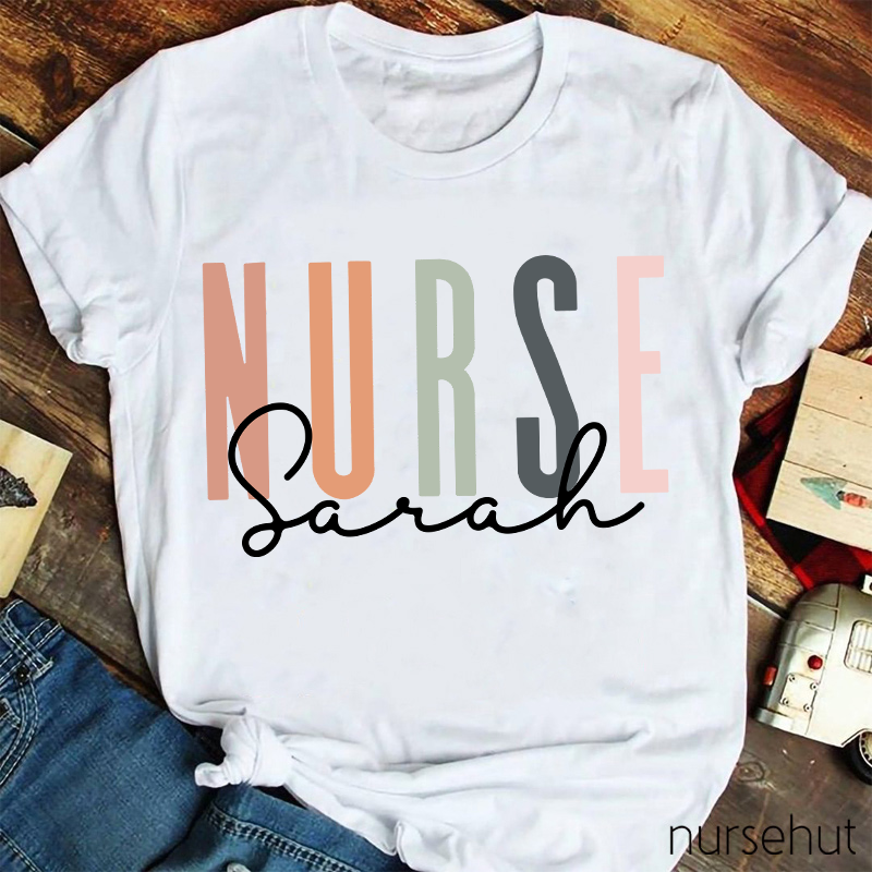Personalized Simple Nurse T-Shirt