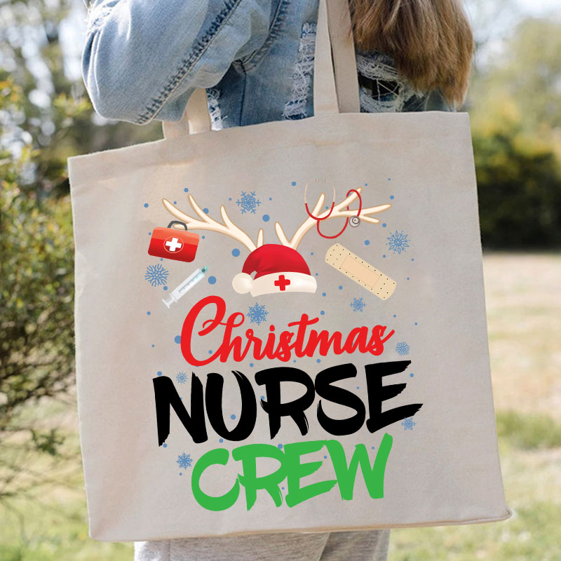 Christmas Nurse Crew Nurse Tote Bag