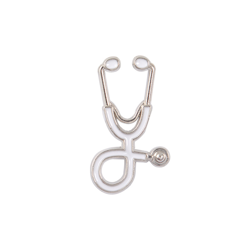 Silvery Stethoscope Pin Set